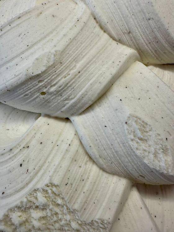 Vanilla Bean gelato in the cabinet